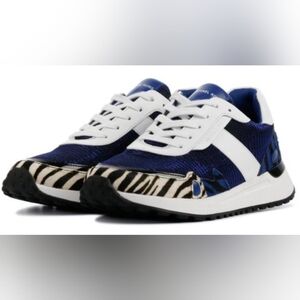 Michael Kors Zebra Blue Monroe Trainer